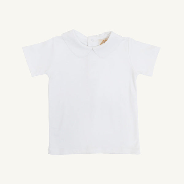 Peter Pan Collar Shirt & Onesie (Short Sleeve Pima) - Worth Avenue White