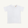 Peter Pan Collar Shirt & Onesie (Short Sleeve Pima) - Worth Avenue White