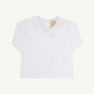 Peter Pan Collar Shirt & Onesie (Long Sleeve Pima) - Worth Avenue White