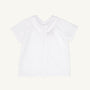 Peter Pan Collar Shirt & Onesie (Short Sleeve Woven) - Worth Avenue White