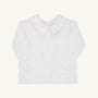 Peter Pan Collar Shirt & Onesie (Long Sleeve Woven) - Worth Avenue White