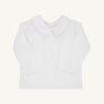 Peter Pan Collar Shirt & Onesie (Long Sleeve Woven) - Worth Avenue White