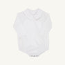 Peter Pan Collar Shirt & Onesie (Long Sleeve Woven) - Worth Avenue White