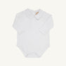 Peter Pan Collar Shirt & Onesie (Long Sleeve Pima) - Worth Avenue White