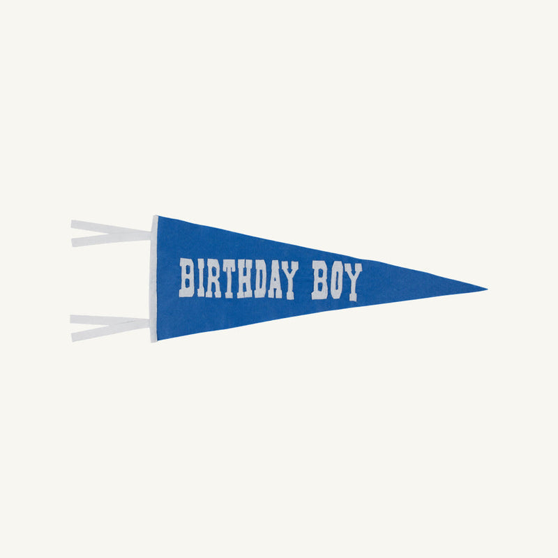 Picture Pennant - Barbados Blue with Worth Avenue White "Birthday Boy"