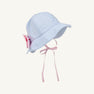 Pippa Petal Hat - Breakers Blue Seersucker with Palm Beach Pink