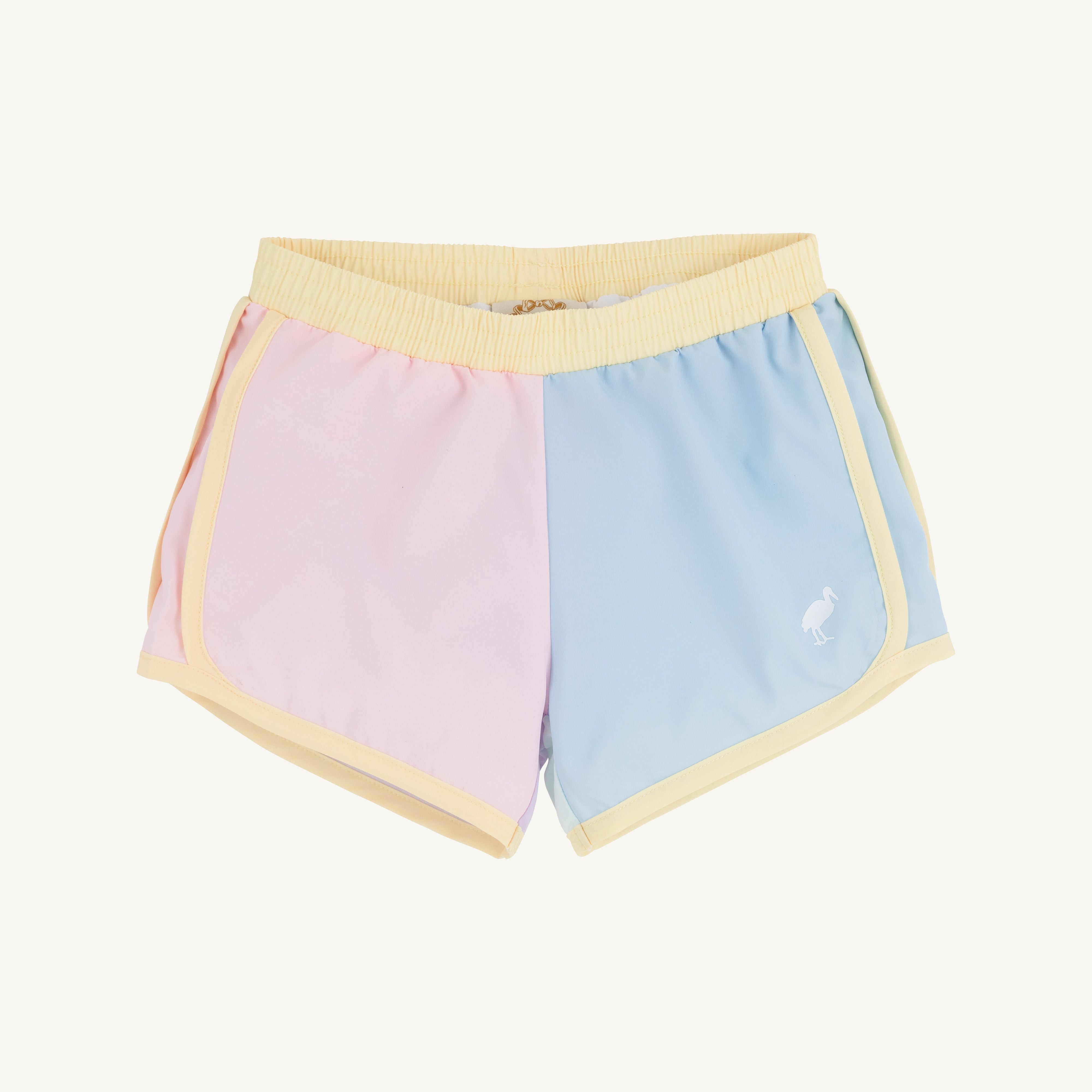 Prepletic™ Shimmy Shake Shorts - Palm Beach Pink, Beale Street Blue, Sea Island Seafoam, Lauderdale Lavender & Bellport Butter Yellow with Worth Avenue White Stork