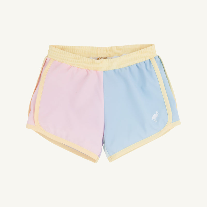 Prepletic™ Shimmy Shake Shorts - Palm Beach Pink, Beale Street Blue, Sea Island Seafoam, Lauderdale Lavender & Bellport Butter Yellow with Worth Avenue White Stork