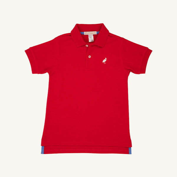 Prim & Proper Polo & Onesie - Richmond Red with Worth Avenue White Stork