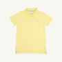 Prim & Proper Beach Polo & Onesie - Lake Worth Yellow with Grace Bay Green Stork