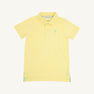 Prim & Proper Beach Polo & Onesie - Lake Worth Yellow with Grace Bay Green Stork