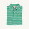 Prim & Proper Polo & Onesie - Kiawah Kelly Green Stripe with Bellport Butter Yellow Stork