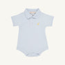 Prim & Proper Polo & Onesie - Buckhead Blue with Bellport Butter Yellow Stork