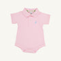 Prim & Proper Polo - Palm Beach Pink with Buckhead Blue Stork