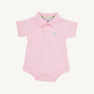 Prim & Proper Polo - Palm Beach Pink with Buckhead Blue Stork