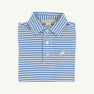 Prim & Proper Polo & Onesie - Barbados Blue Stripe with Multicolor Stork