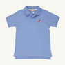 Prim & Proper Polo & Onesie - Barbados Blue with Richmond Red Stork