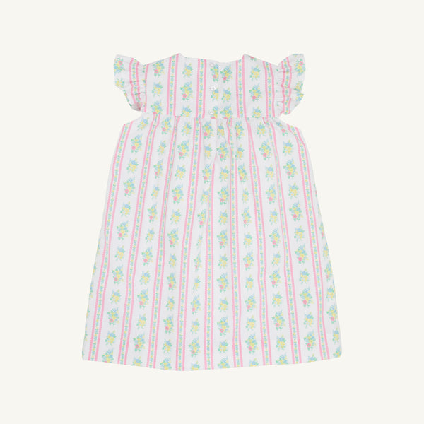 Rosemary Ruffle Dress - Argonne Forest Flowers (White)