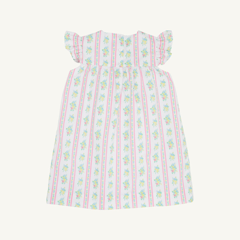 Rosemary Ruffle Dress - Argonne Forest Flowers (White)