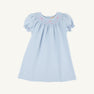 Sandy Smocked Dress - Buckhead Blue with Hamptons Hot Pink