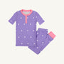 Sara Jane's Short Sleeve Set - Heart Eyes (Palisades Purple) with Romany Rose