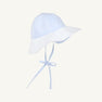 Sawyer Sun Hat - Breakers Blue Seersucker with Worth Avenue White