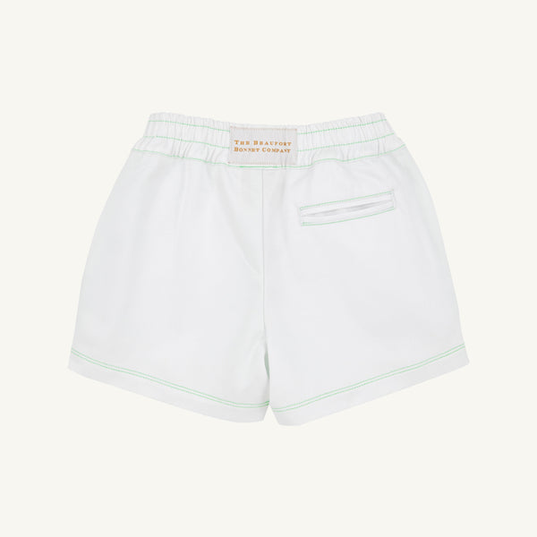 Schroeder Shorts - Worth Avenue White with Grafton Green Stork