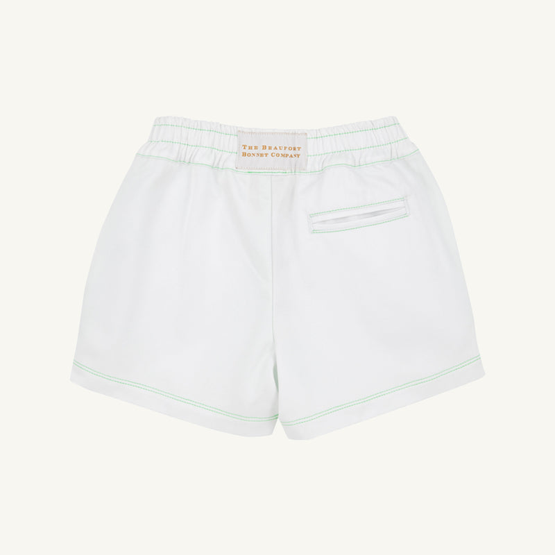 Schroeder Shorts - Worth Avenue White with Grafton Green Stork