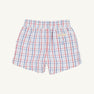 Sheffield Shorts - Whitehall Windowpane with Richmond Red Apple Applique