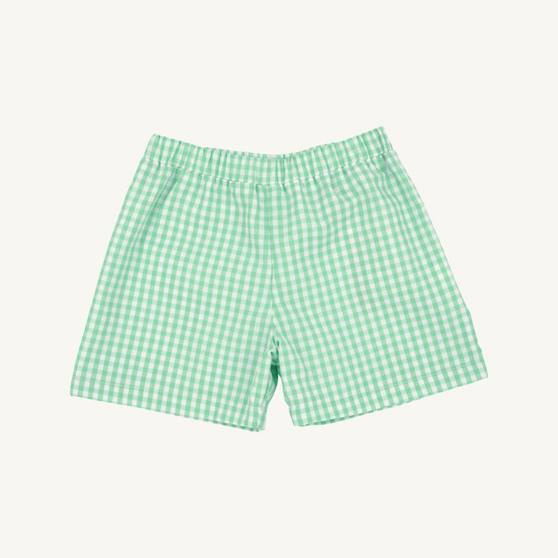 Shelton Shorts - Grafton Green Gingham with Worth Avenue White Stork