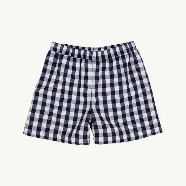 Shelton Shorts - Nantucket Navy Chatham Check with Kiawah Kelly Green Stork