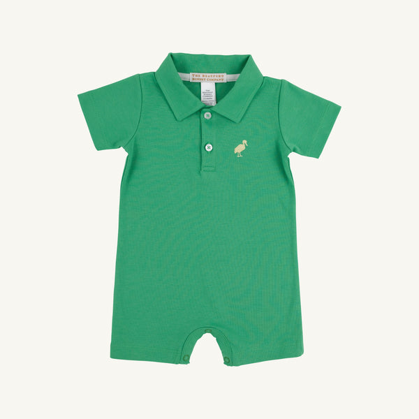 Sir Proper's Romper - Kiawah Kelly Green with Bellport Butter Yellow Stork