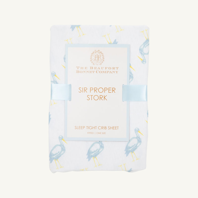 Sleep Tight Crib Sheet - Sir Proper Stork