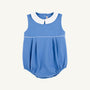 Sleeveless Bradford Bubble - Barbados Blue with Worth Avenue White