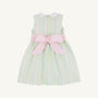 Sleeveless Cindy Lou Sash Dress - Santa Maria Seersucker with Palm Beach Pink & Worth Avenue White