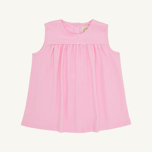 Sleeveless Dowell Day Top - Pier Party Pink with Worth Avenue White