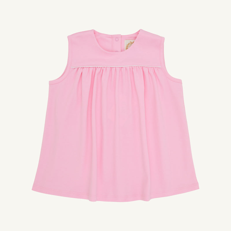 Sleeveless Dowell Day Top - Pier Party Pink with Worth Avenue White