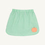 Susanne Skirt - Grafton Green Gingham with Pumpkin Applique