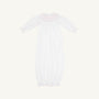 Sweetly Smocked Greeting Gown - Worth Avenue White with Palm Beach Pink