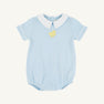 Short Sleeve Biltmore Bubble - Buckhead Blue with Worth Avenue White and Chick Applique