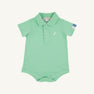 Prim & Proper Polo & Onesie - Grace Bay Green with Sunrise Blvd. & Worth Avenue White Stork