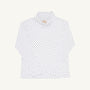 Tatum's Turtleneck & Onesie - Worth Avenue White with Newport Night Microdot