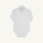 Tatum's Turtleneck & Onesie - Worth Avenue White with Newport Night Microdot