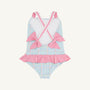 Taylor Bay Bathing Suit - Piccadilly Plaid with Hamptons Hot Pink