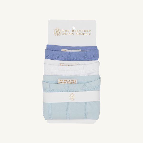 Theodore's Underthings Set - Park City Periwinkle, Worth Avenue White, & Buckhead Blue