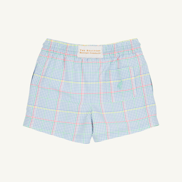 Tortola Trunks - Piccadilly Plaid with Grace Bay Green