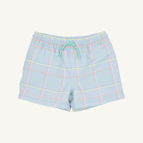 Tortola Trunks - Piccadilly Plaid with Grace Bay Green