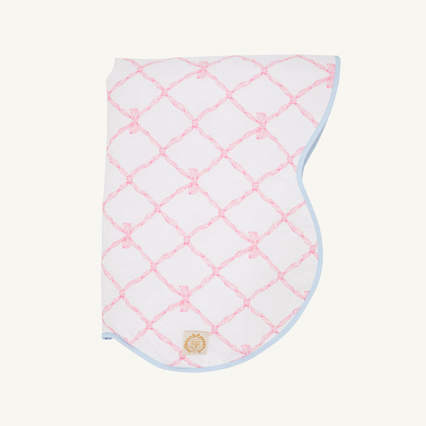 Tummy Time Throw - Belle Meade Bow with Buckhead Blue