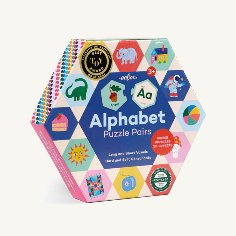 Alphabet Hexagon Puzzle Pairs - eeBoo