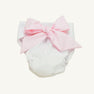 Worth Avenue White and Plantation Pink Bow